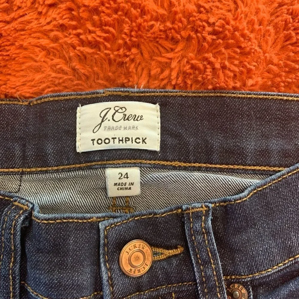 J Crew toothpick jeans size 24‎